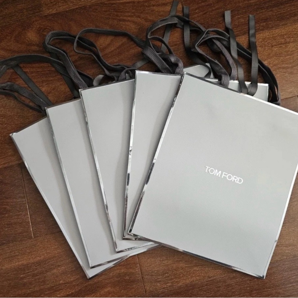 Tom Ford Metallic Gray Gift Bags